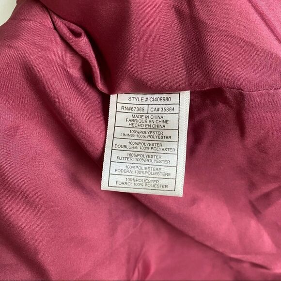 CUPCAKES and Cashmere Jarrett Red Floral Ruffle Wrap Hawaiian Dress Women’s M - Picture 10 of 10